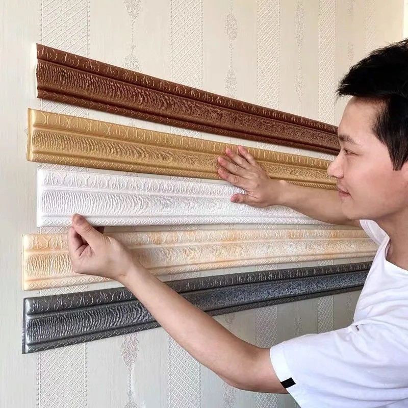 2.3m 3D Wall Border Wall Sticker Waterproof PE Foam Self-Adhesive ...