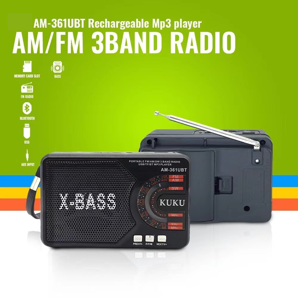 Mini Radio Rechargeable Vintage FM AM SW TV USB MP3 TF Torche Led Piles/Secteur