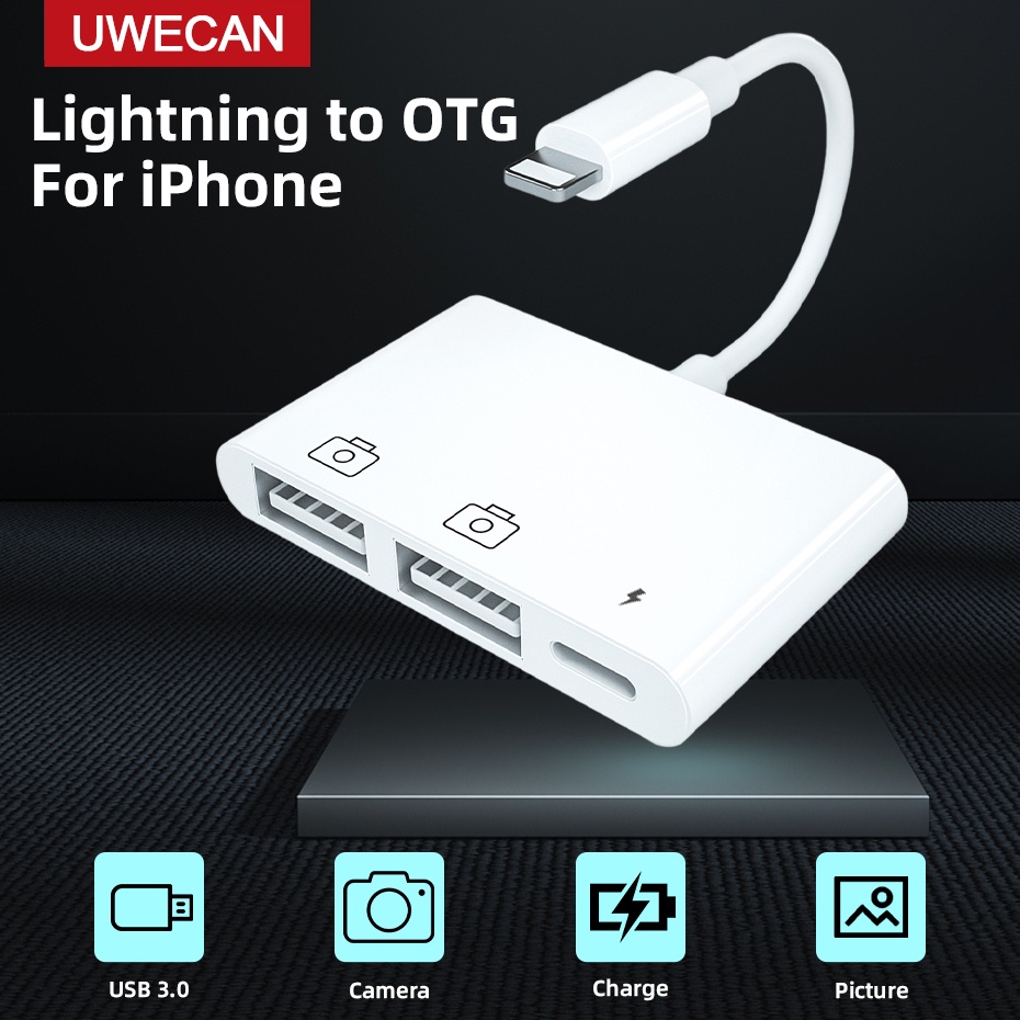 Lightning to USB OTG Camera Adapter, ipad USB 3.0 Flash Drive with