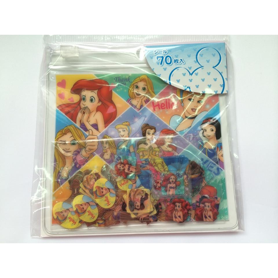 Disney Sticker Flakes - Princesses Ariel Rapunzel Snow White Cinderella ...