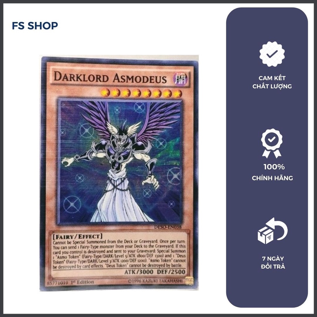 Genuine Yugioh Card Darklord Asmodeus (Super Rare) | Shopee Philippines