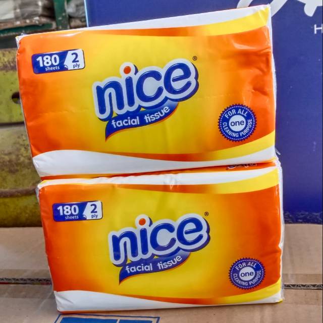 Dry Tissue Eating Tissue Facial Tissue 180 Sheets NICE 2ply | Shopee ...