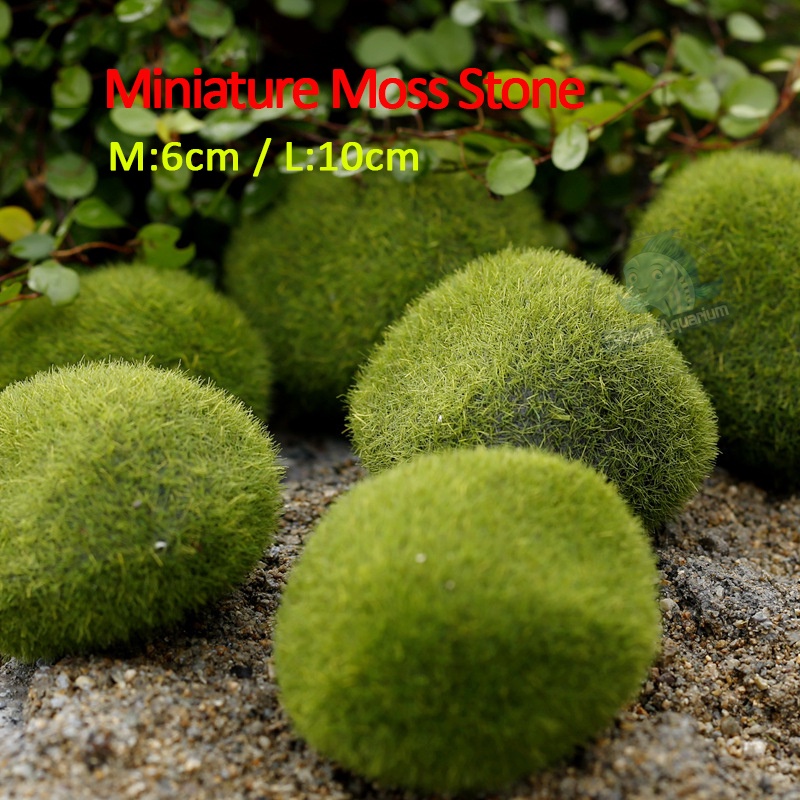 1Pcs Miniature Moss Stone Fake Moss Lawn Micro Landscape Fairy Garden