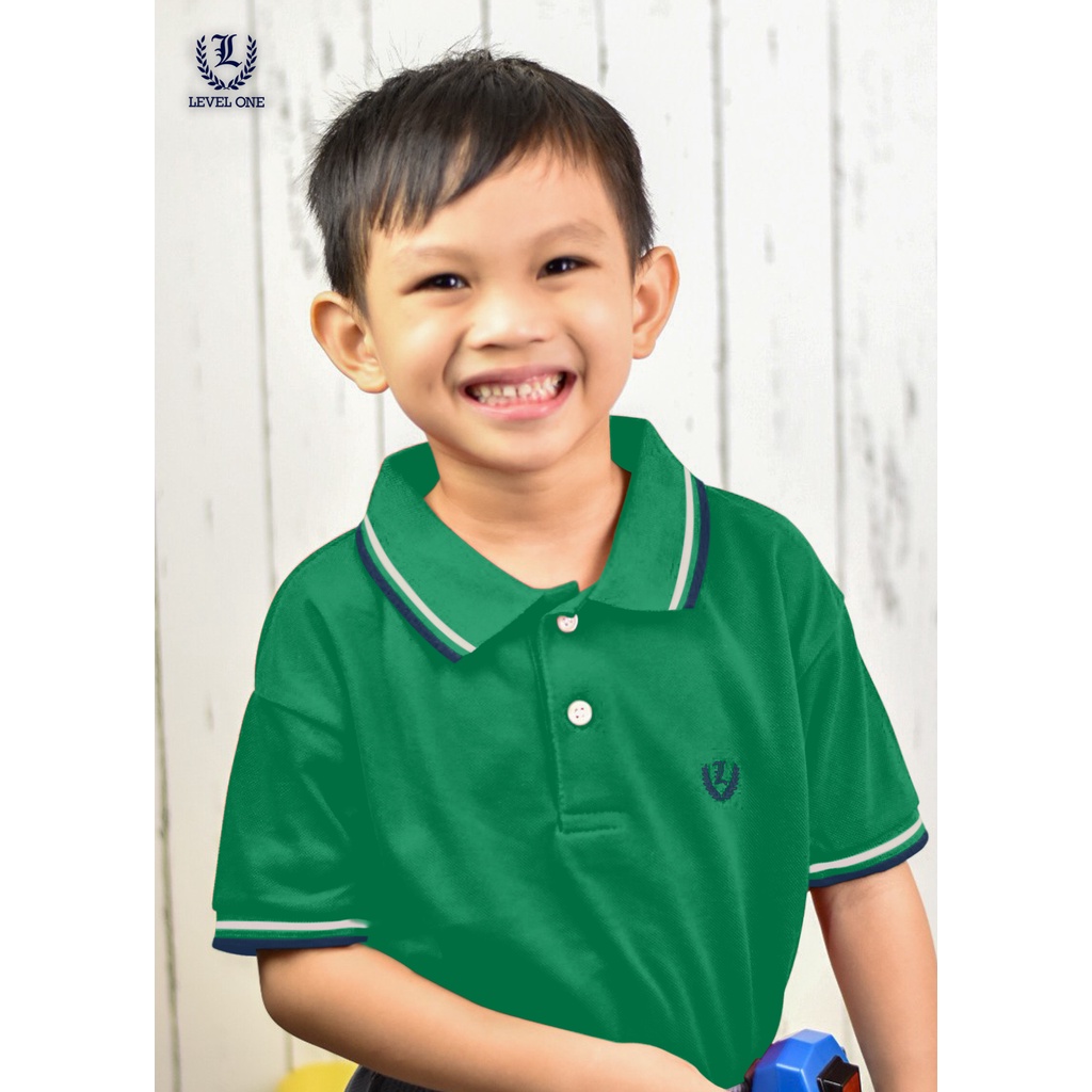 Level One Kid's Twin Stripes Polo Shirt w/ 