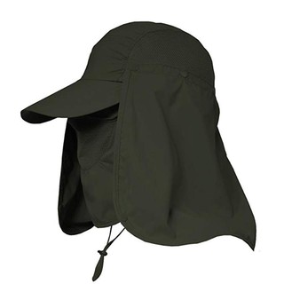 Men Fishing Visor Hat UV Protection Face Neck Outdoor Hiking Cover  Sunscreen Cap