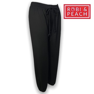 Robi & Peach: Plain Cotton Spandex Jogger Pants for Women