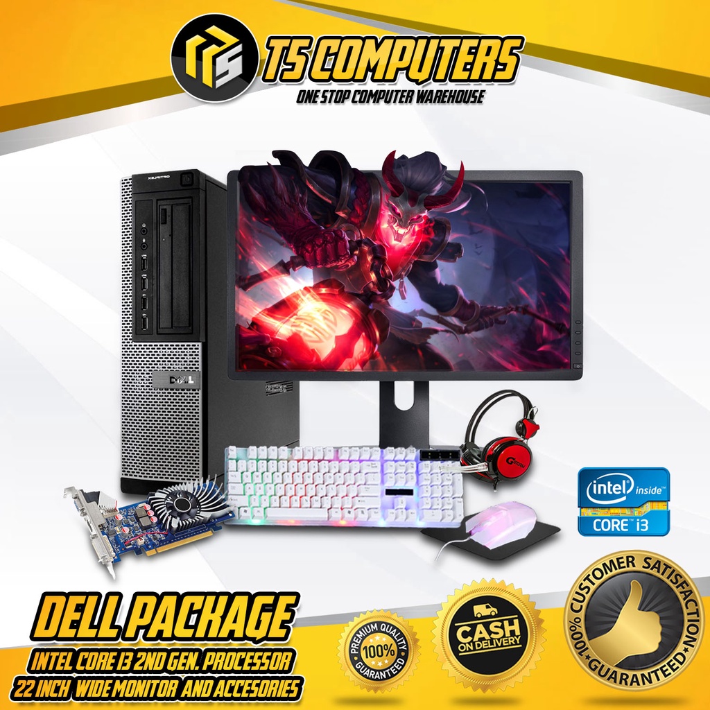 [T5 COMPUTERS] DELL PACKAGE INTEL CORE I3 2ND 4GB 250GB 22 WIDE MONITOR ...