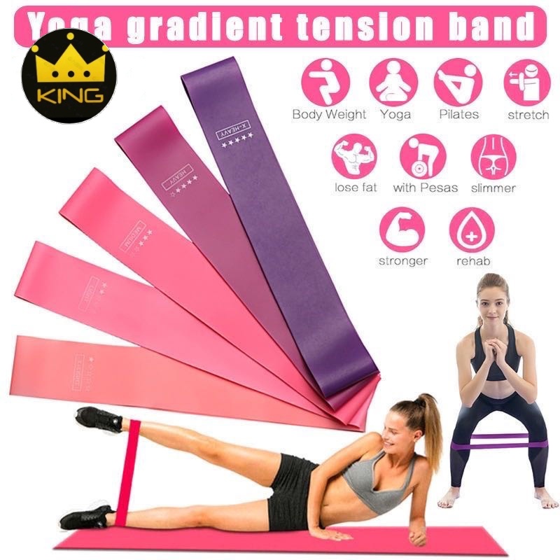 5pcs Yoga Resistance Band Loop Exercise Heavy Duty Workout Power Gym