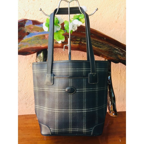 Bean Pole tote bag checkeret