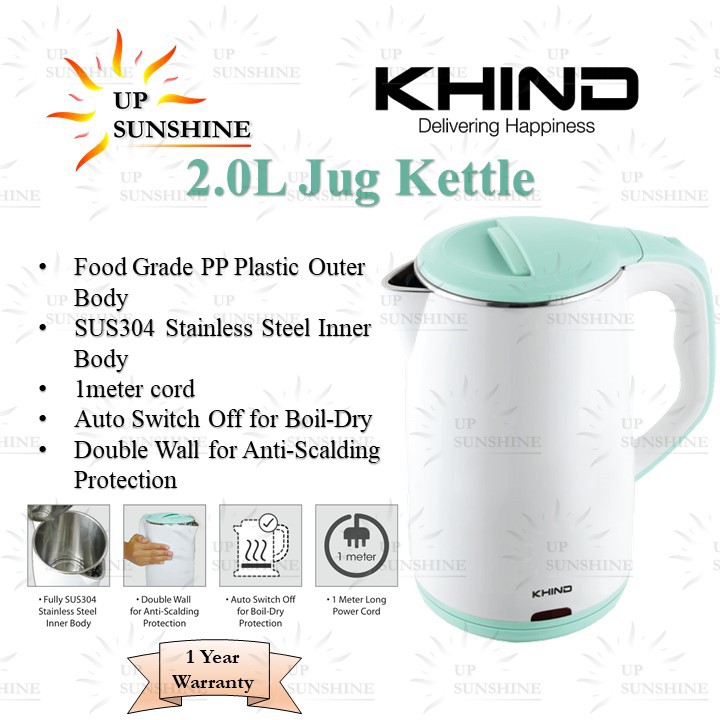 Khind Electric Jug Kettle EK2000 (2L) Shopee Philippines