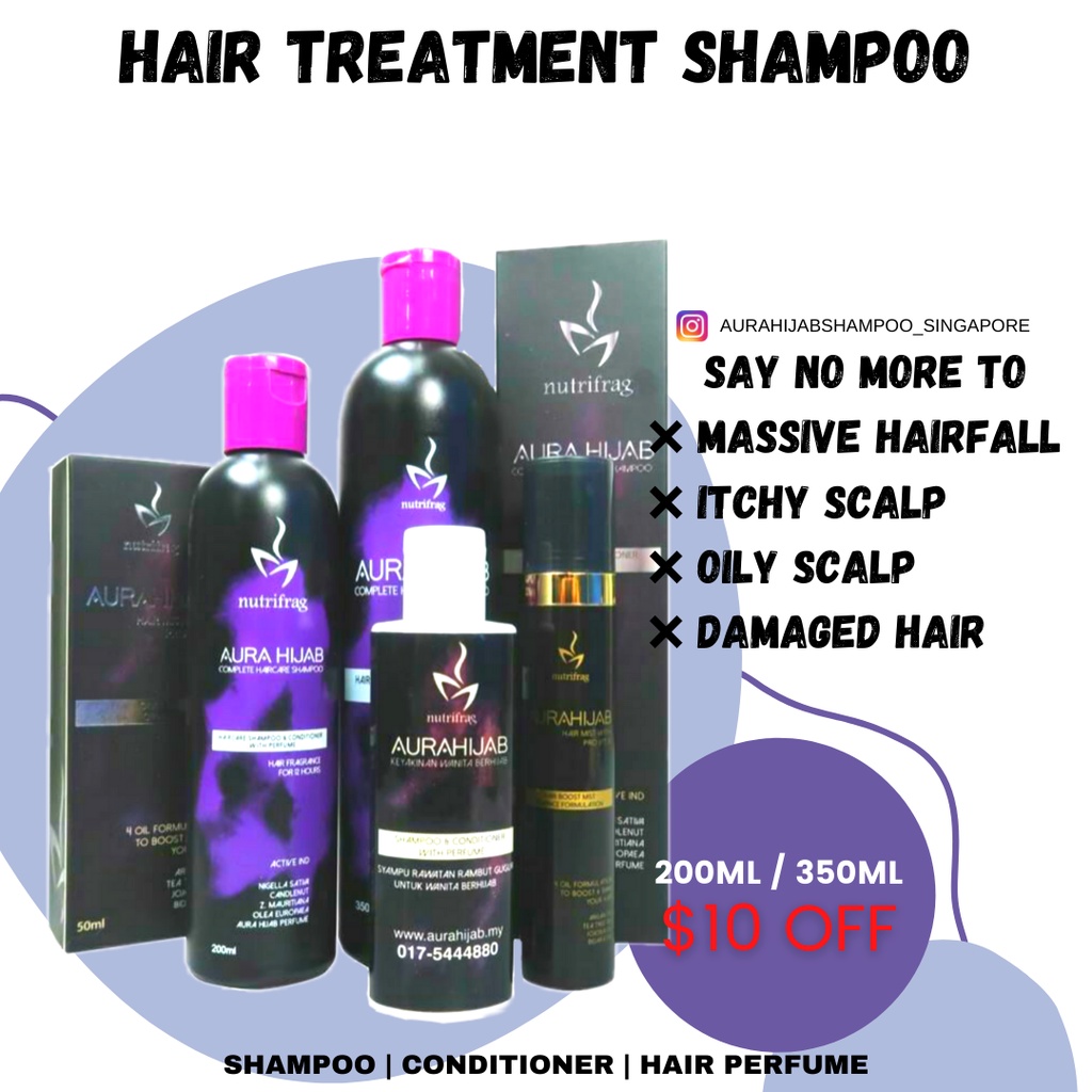 AURAHIJAB SHAMPOO & CONDITIONER WITH PERFUME ( AURA HIJAB ) Shopee