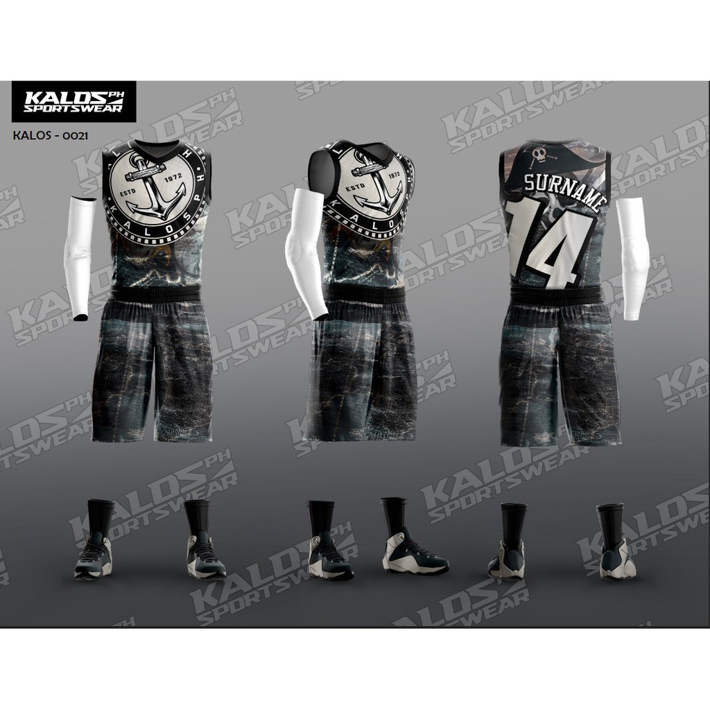 ✧SEAFARER MARINE SEAMAN DESIGN BASKETBALL JERSEY SET SANDO AND SHORT