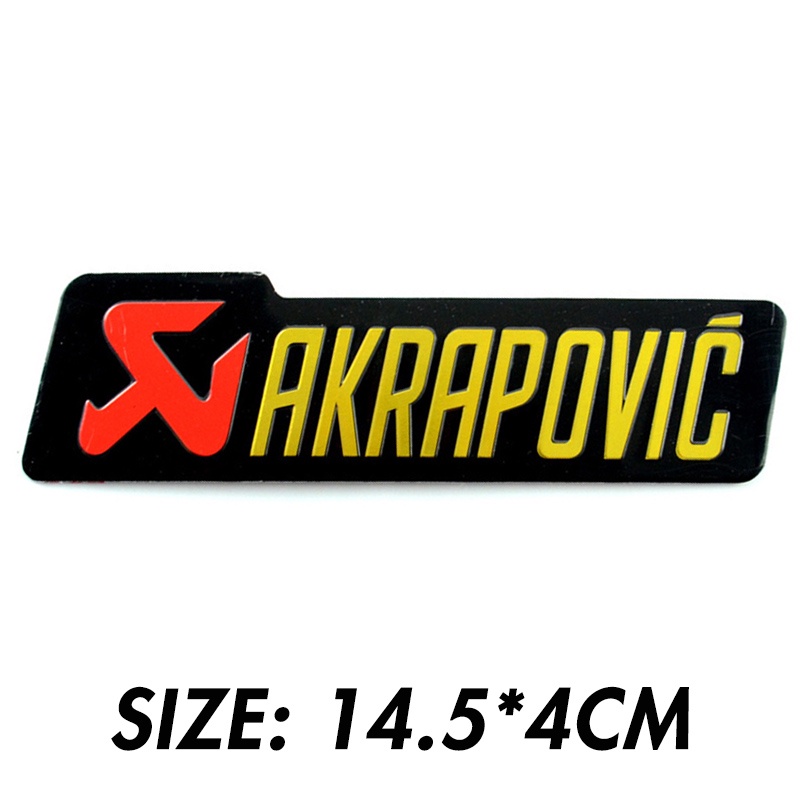 Akrapovic Exhaust Pipe Sticker Heat Resistant 3D Aluminium Material ...