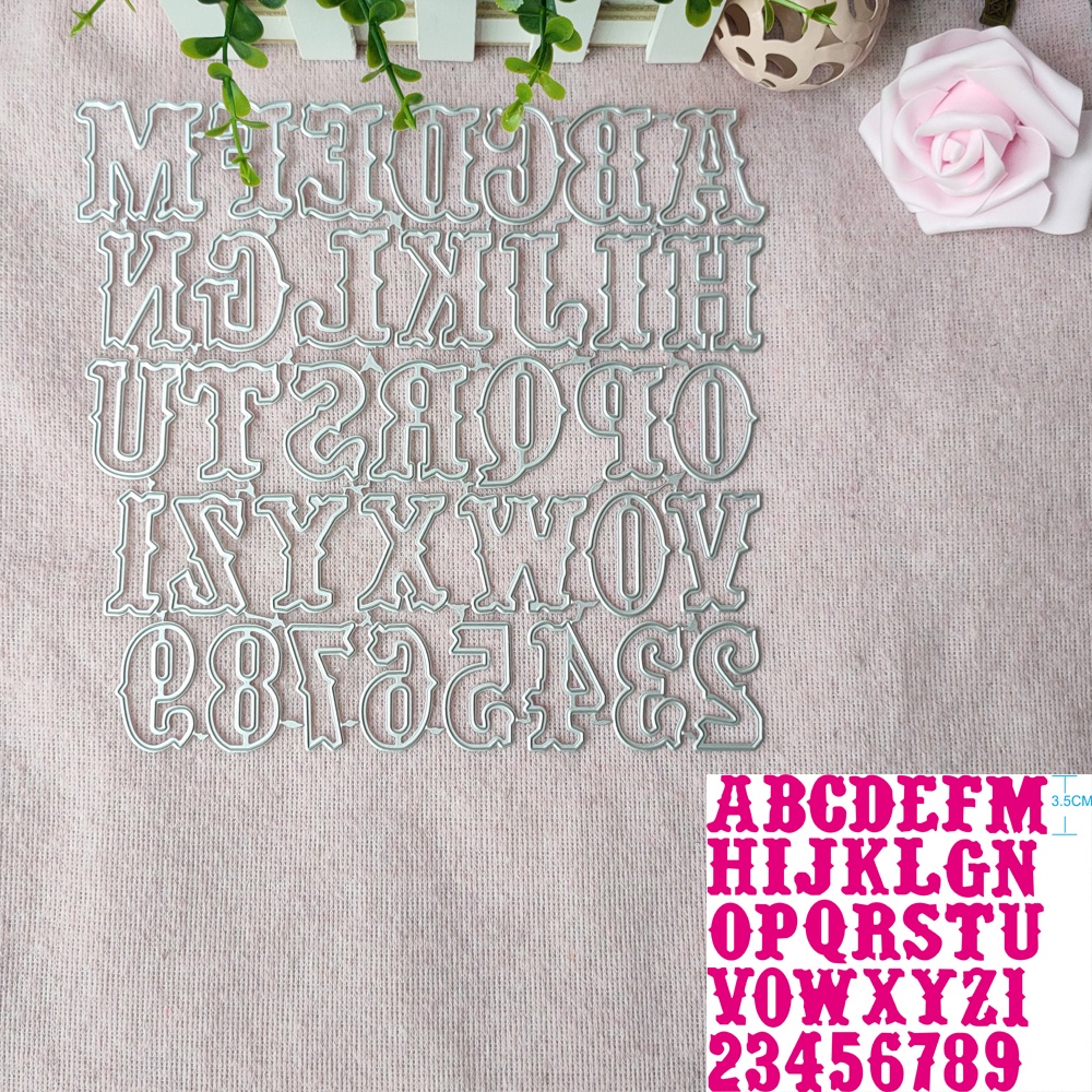 26 Art Letters and Numbers Metal Cutting Dies Template for DIY ...