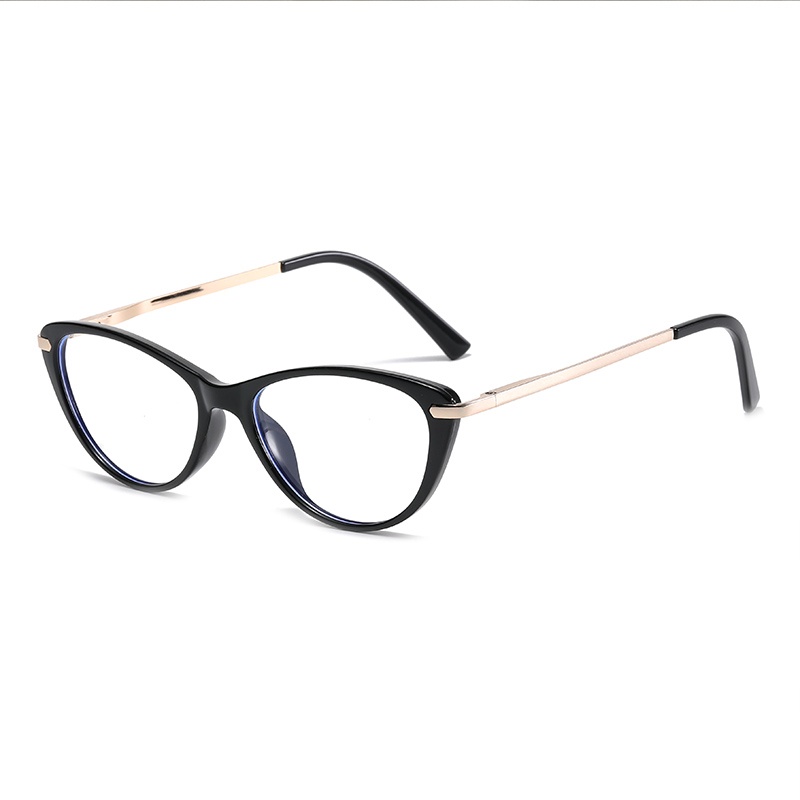 Small Frame Blue Light Blocking Cat Eye Optical Glasses Women Men  Ultralight Plastic Frame Student Computer Eyewear
