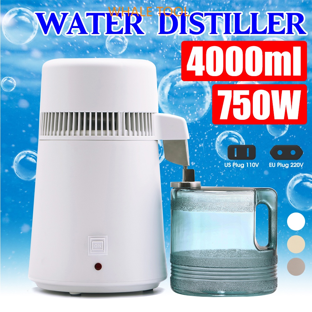 4L water distiller with plastic bucket 750W medical equipment distiller, distilled water maker