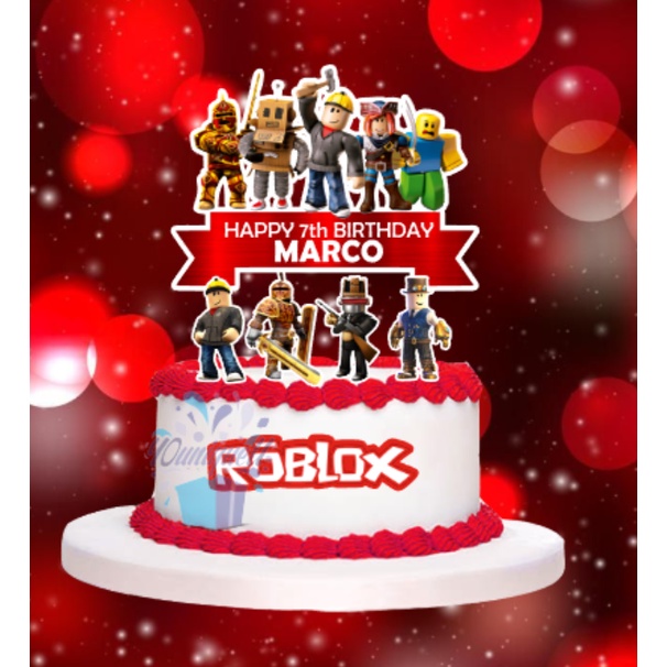 Roblox Boy Cake Topper (Customized Name and Age) | Shopee Philippines