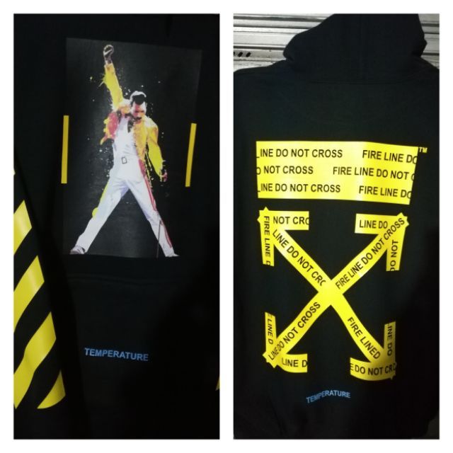 Off white fire line do not cross clearance hoodie