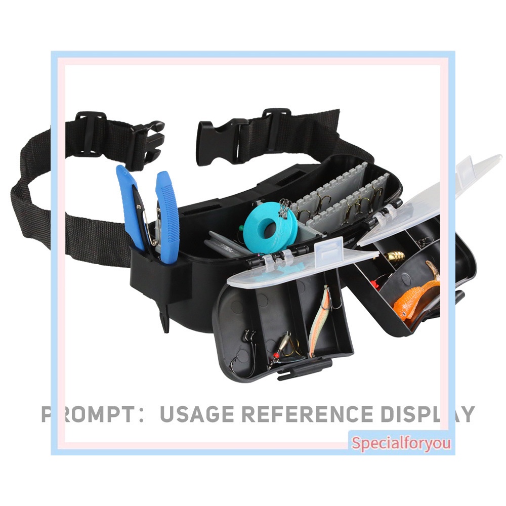 Portable Fishing Tackle Belt Lures Box Fishing Hook Storage Case for