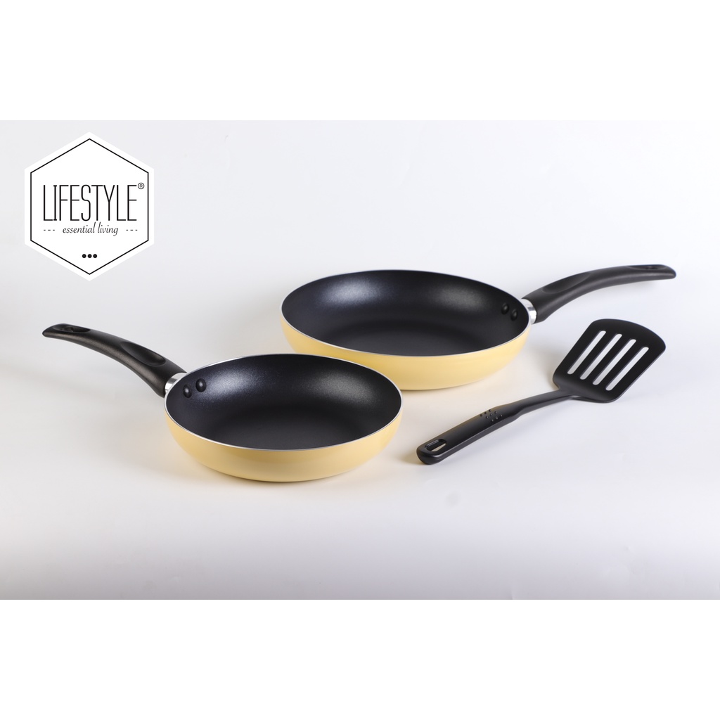 Lifestyle Cookware 3Pc Tuscany Induction Ready Non-Stick Frypan With ...