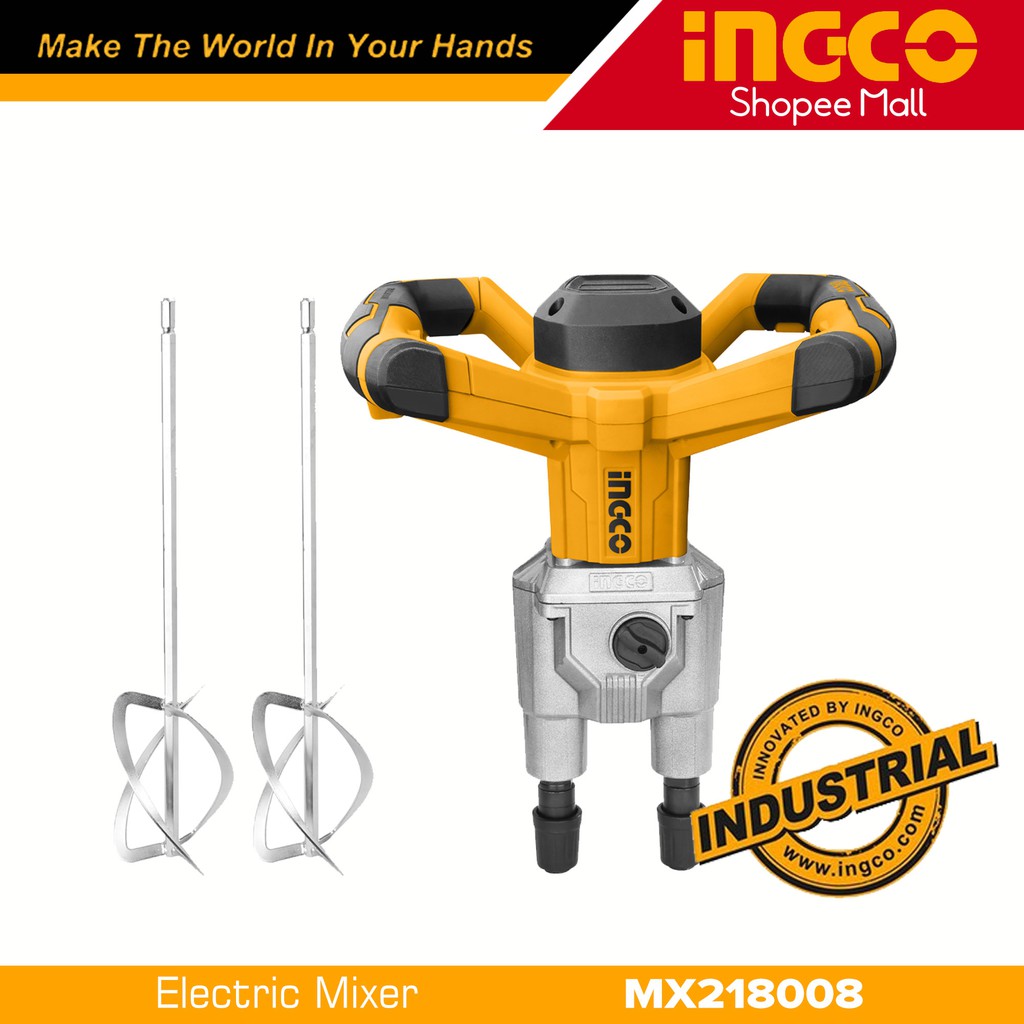 INGCO Electric Mixer 1800W with Mixing Pad Mortar Mixer Concrete Mixer