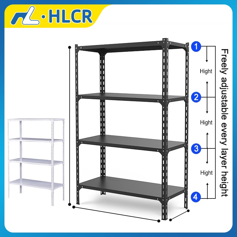 Steel rack clearance shelves