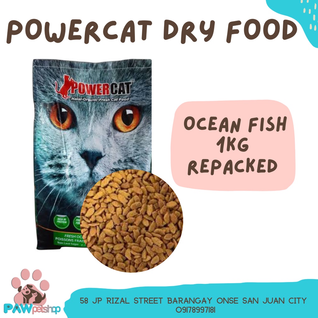 PowerCat Dry Cat Food Halal 1 KG REPACKED (FISH FLAVOR) Shopee