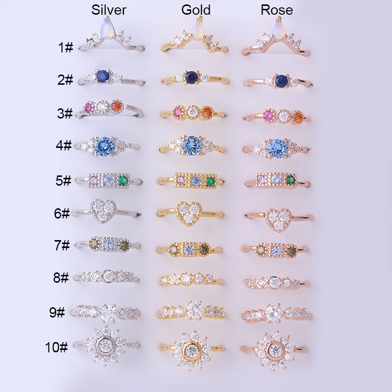 1PC New Fashion Cool Nose Jewelry Colored Zircon Pierced Steel Nose ...