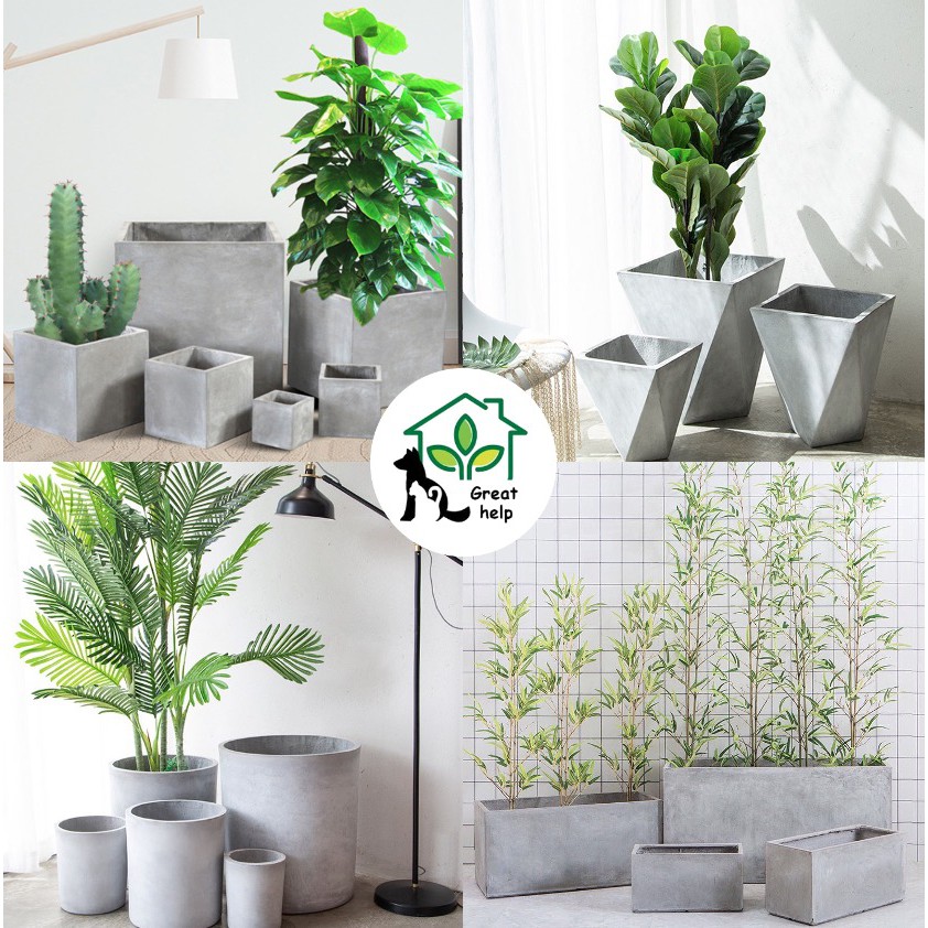 Plant pot cement pot Flower pot Planter box outdoor big plant tree