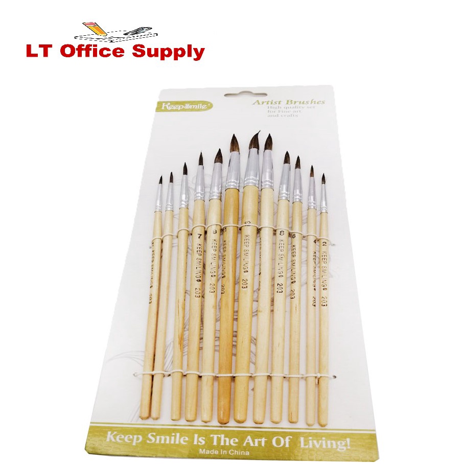 Keep Smiling Artist Brush Set 12 | Shopee Philippines