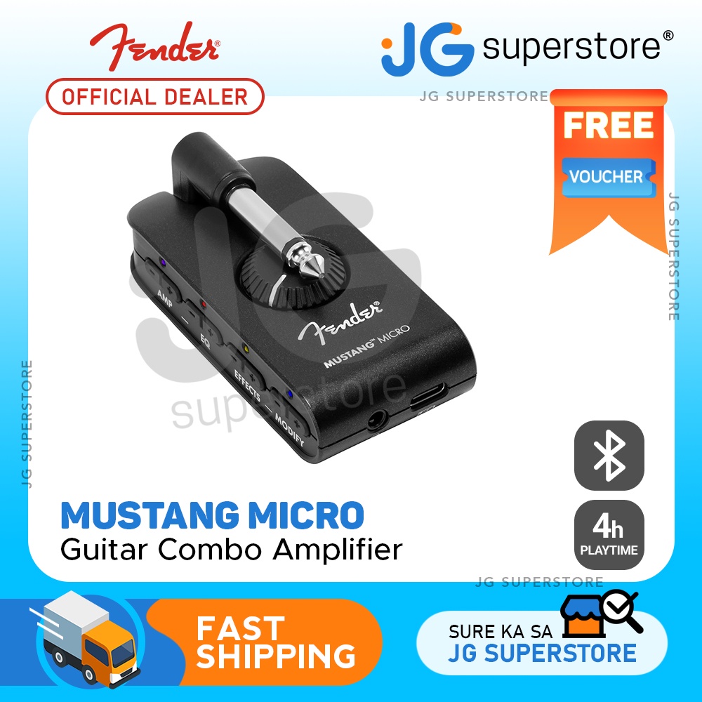 Fender Mustang Micro Guitar Headphone Amplifier Rechargeable w