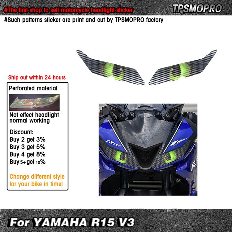 COD Toothless Eyes Motorcycle Headlight Decals Stickers Headlamp