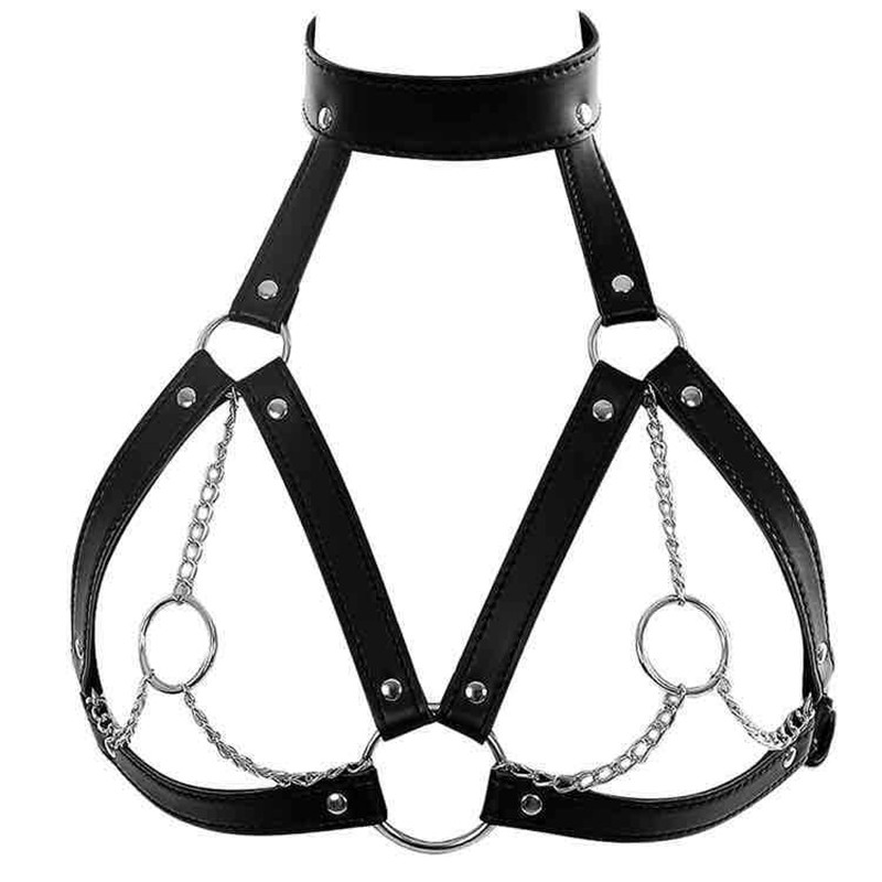 Qock 2021 New Bdsm Fetish Bondage Collar Body Harness Sex Toys Adult Products For Couples Sex 