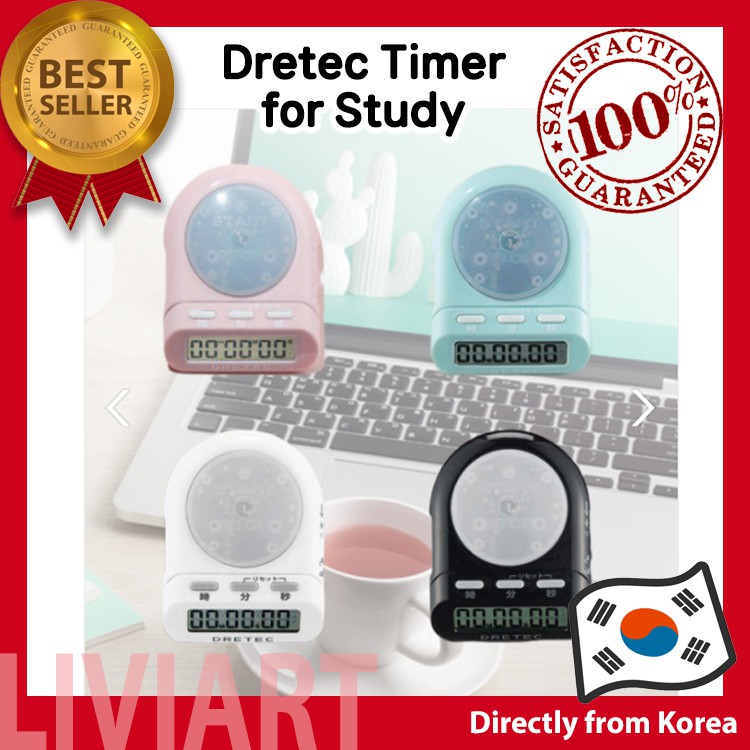 DRETEC T186 Time Timer for Study Stopwatch LED Sounds Mini Clock Digital Timer Time up Shopee