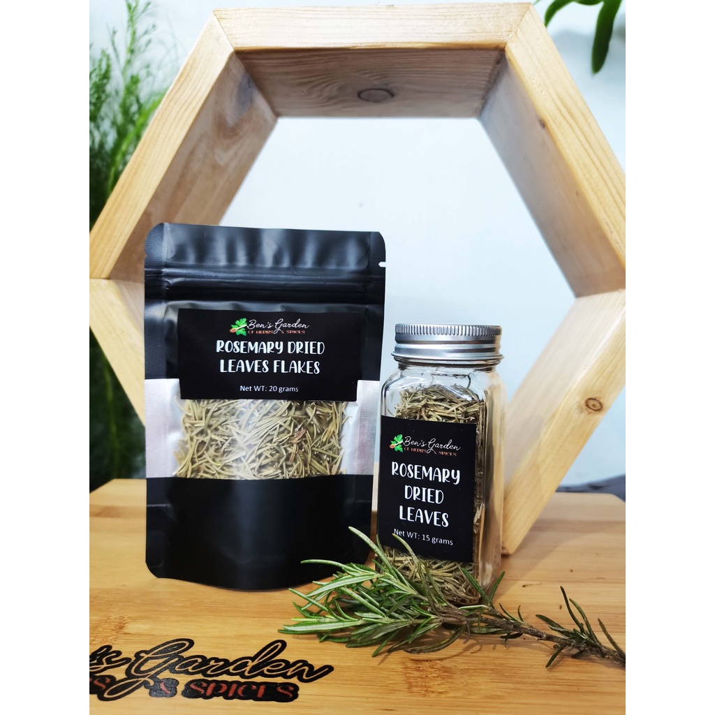 ROSEMARY DRIED LEAVES FLAKES: Herbs and Spices with FREE Condiments Jar ...