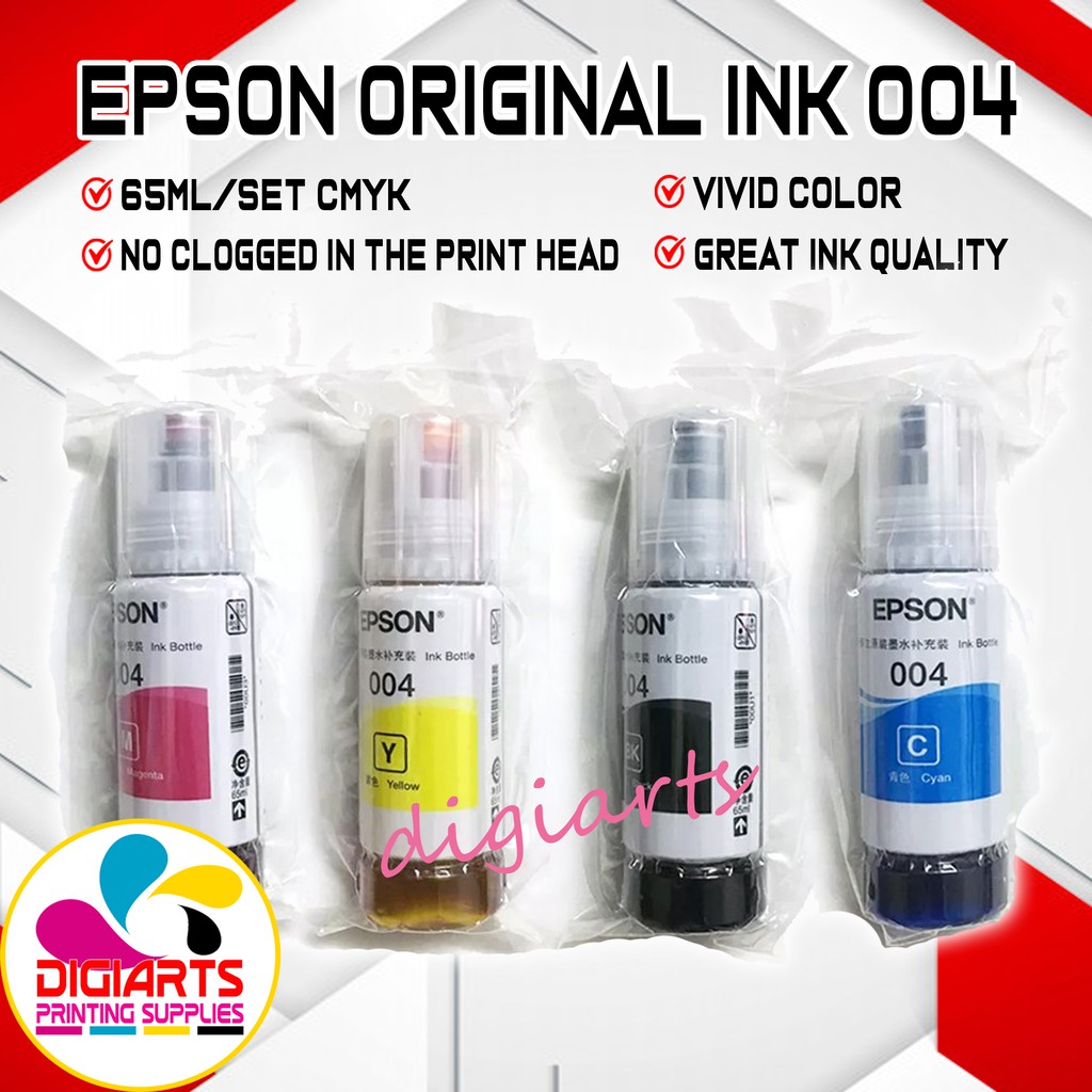 EPSON 004/003 ORIGINAL INK SET/CMYK Com. Models: - L5190 - L3160 ...