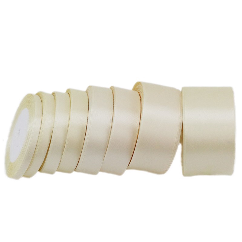 (22 m / roll) ivory satin ivory ribbon wholesale holiday gift ...