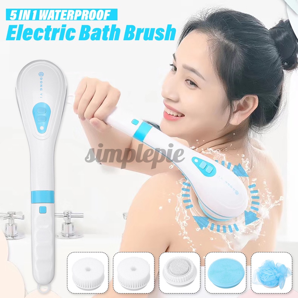 5 IN 1 Electric Bath Brush Body Shower Spinning Spa Massage