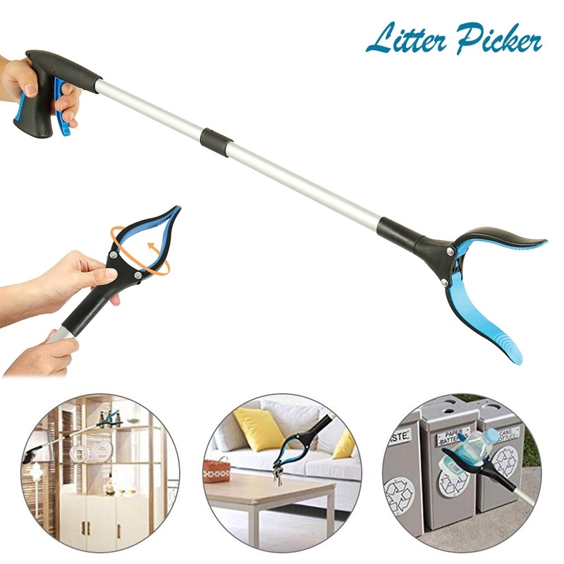 New Litter Pick Up Extra Long Arm High Reach Picker Grabber Extension