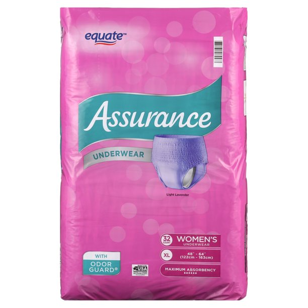 LTB: EQUATE Assurance Incontinence & Postpartum Adult Underwear Diaper ...