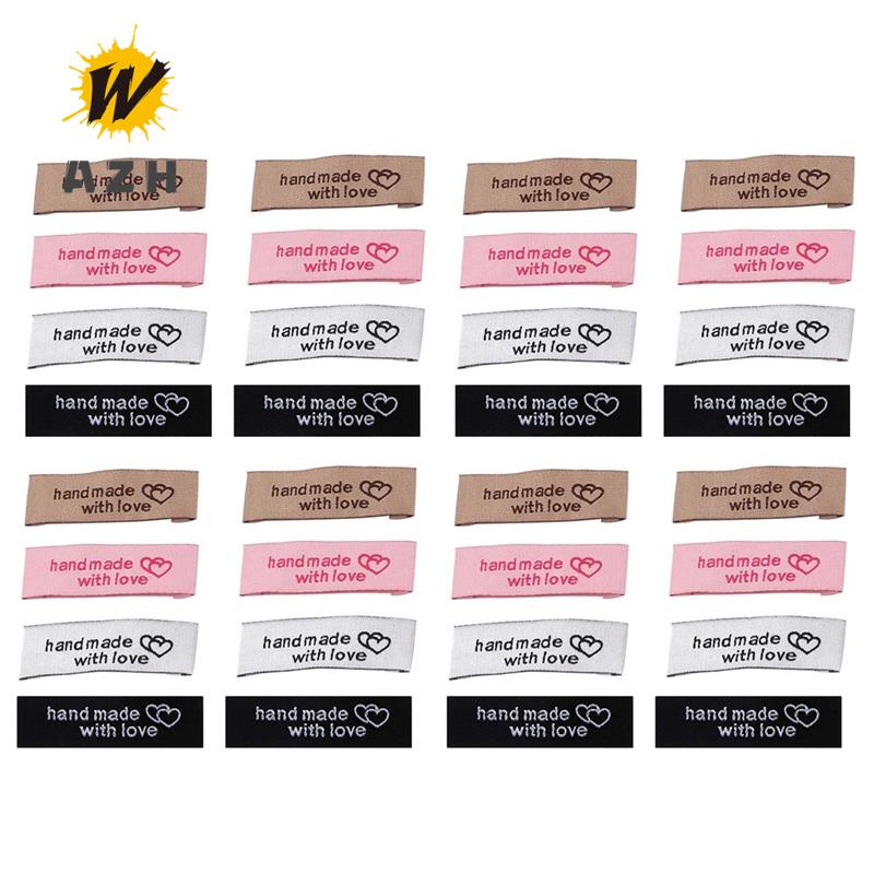 120 Pieces Personalized Sewing Labels Sew on Clothing Labels Handmade ...