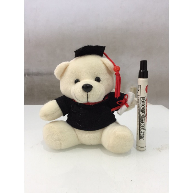 SMALL BEAR DOLL GRADUATION BACHELOR TOGA TULUSAN E 16 CM | Shopee ...