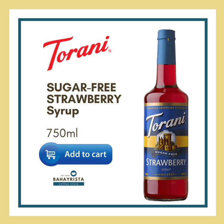 Torani SugarFree Strawberry Syrup 750ml Shopee Philippines