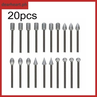 JINGLING 20-Piece Small Diamond Drill Bits Set - 2.5-4mm Core Hole Saws For Stone & Glass - Silver