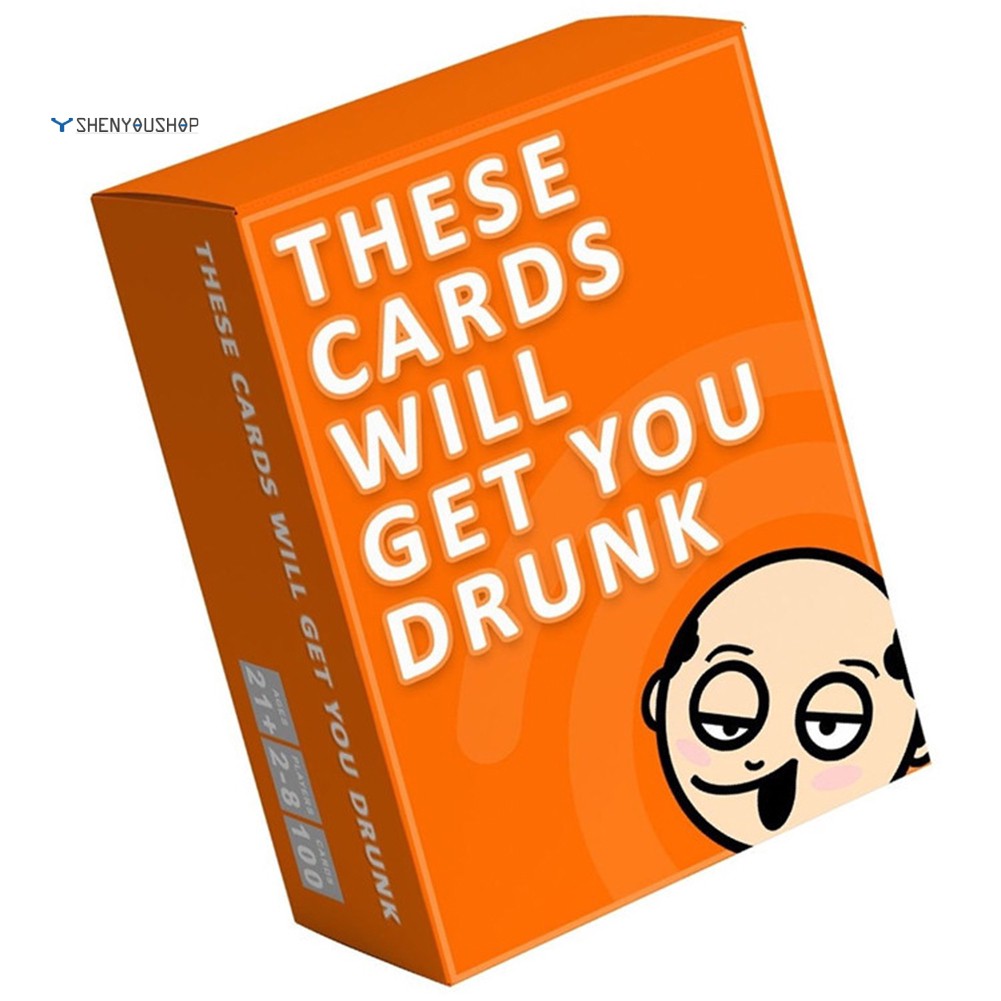 shenyoushop 100 Sheets Get You Drunk Cards Drinking Board Game | Shopee ...