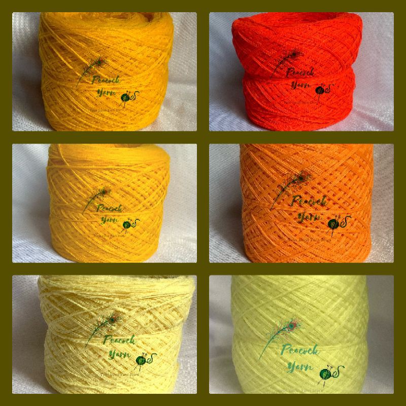 Indophil Acrylic Yarns Yellows and Orange 3ply and 4ply Shopee