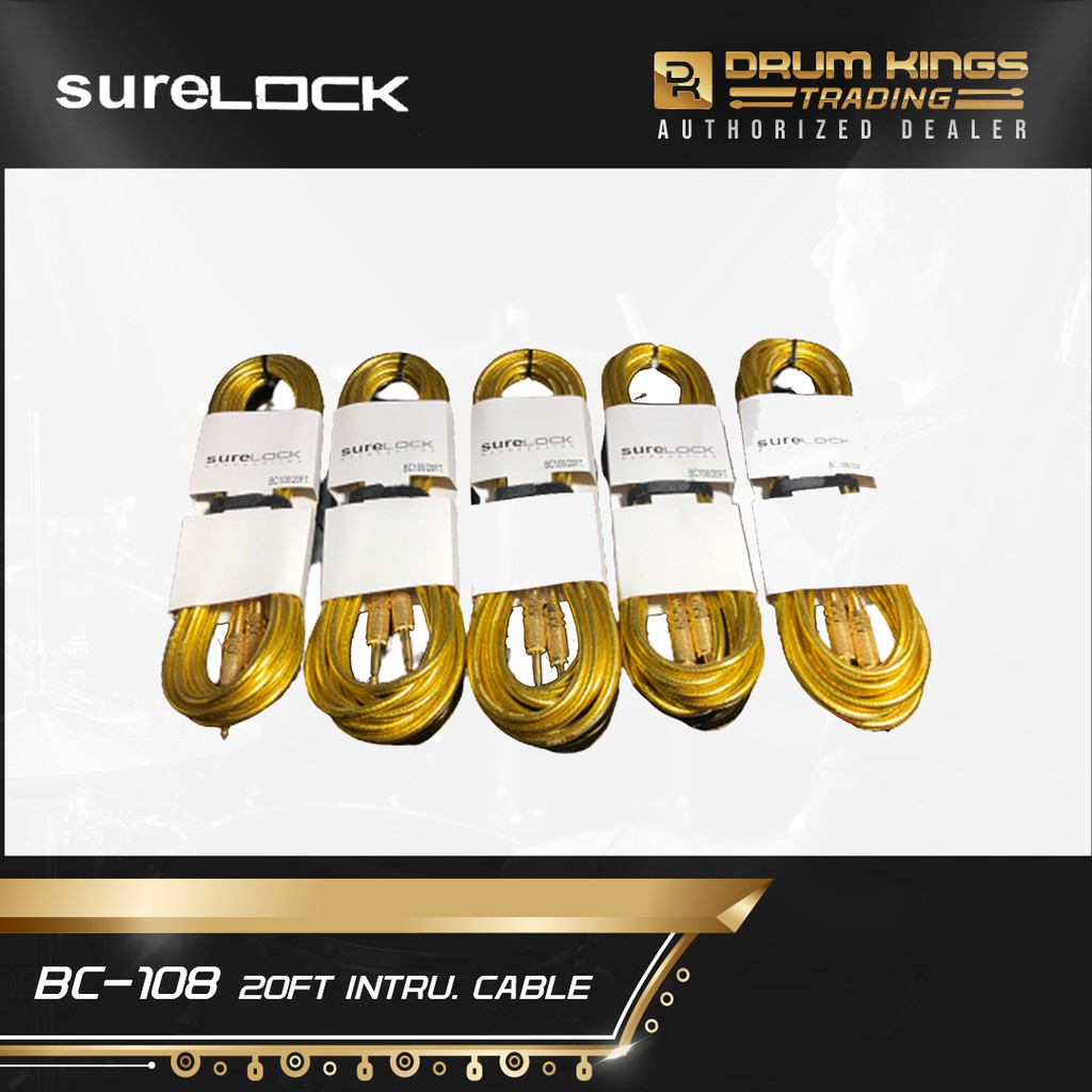 Surelock BC108 Instrument Cable 20 FT. (GOLD) | Shopee Philippines