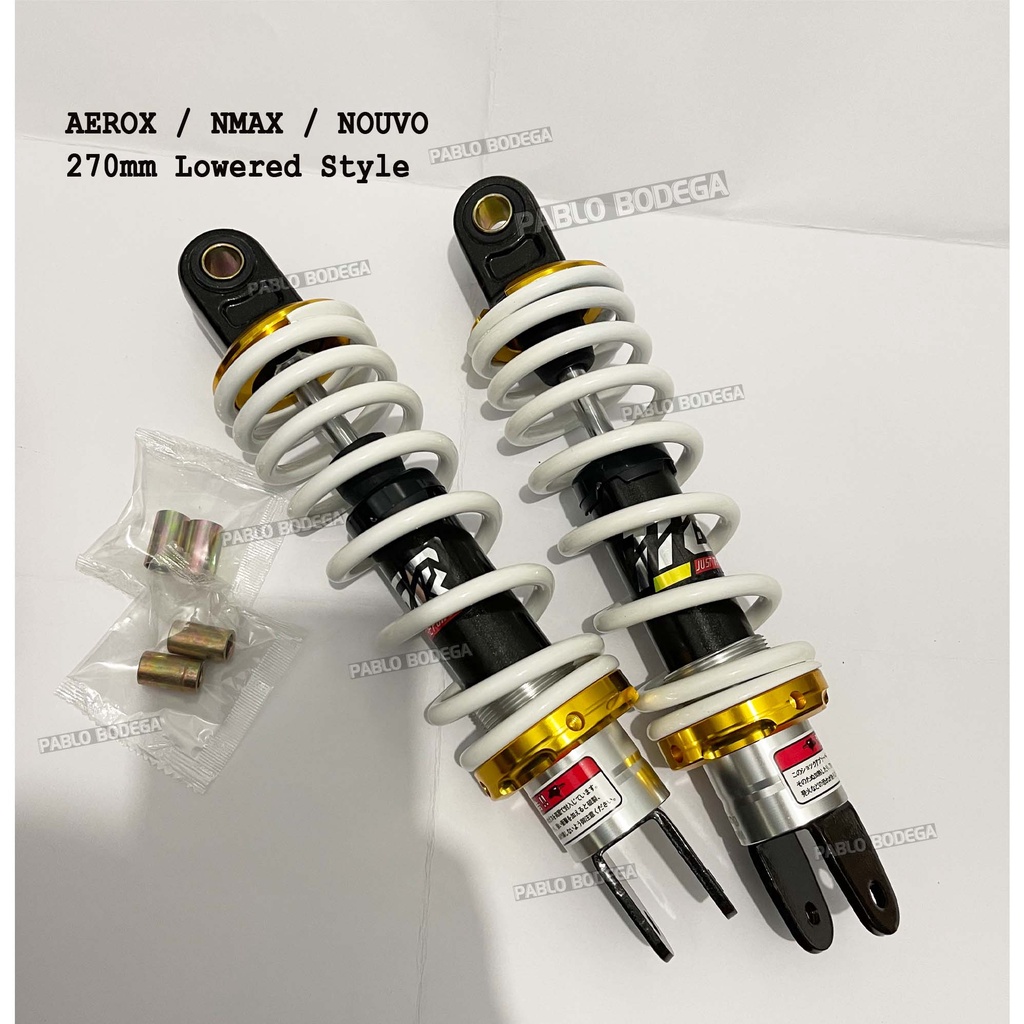 Aerox V1 V2 Nmax V1 V2 Nouvo 2 pcs Set Rear white Shock 270mm Lowered ...