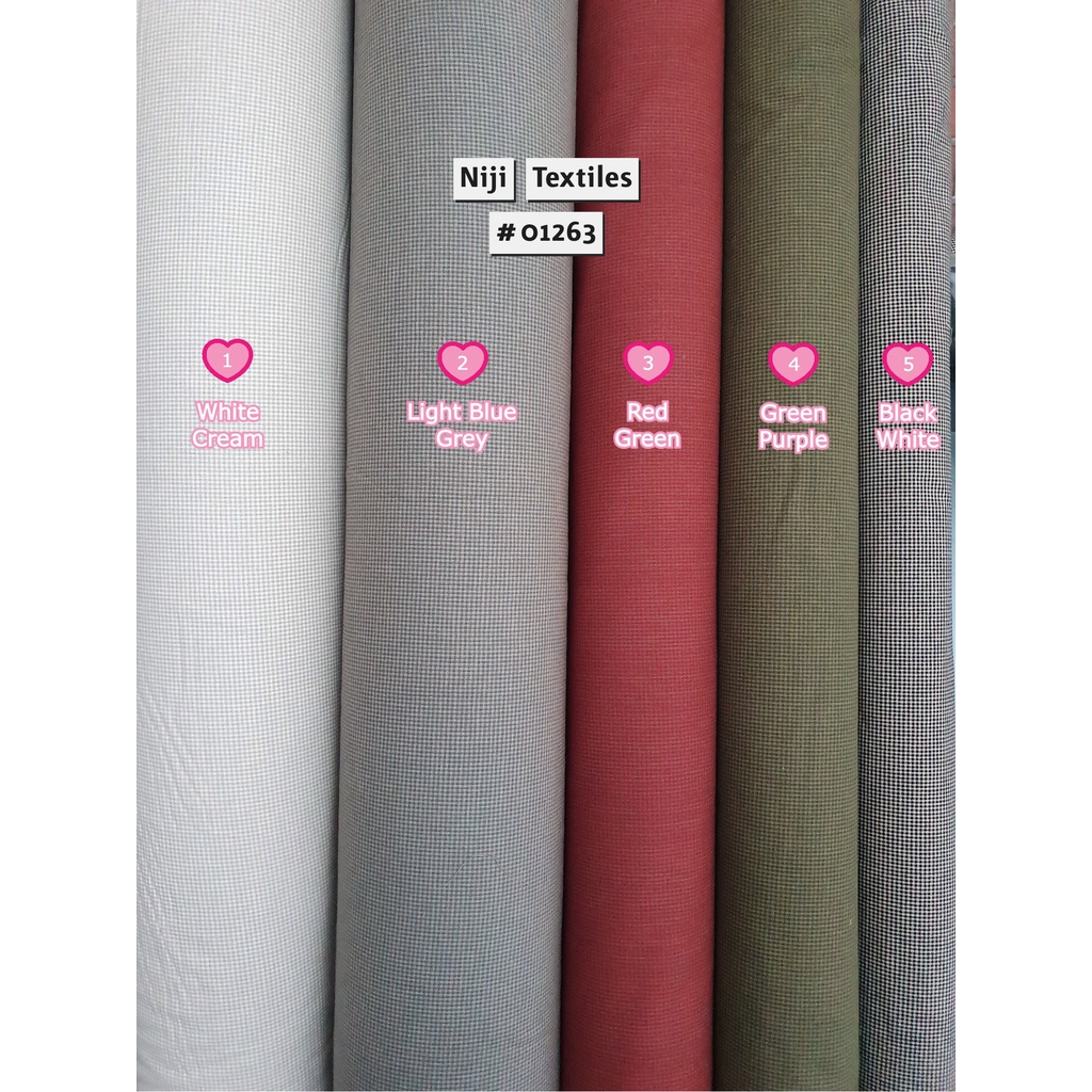 Japanese woven fabric, meter fabric, plaid yan yan fabric, Gingham