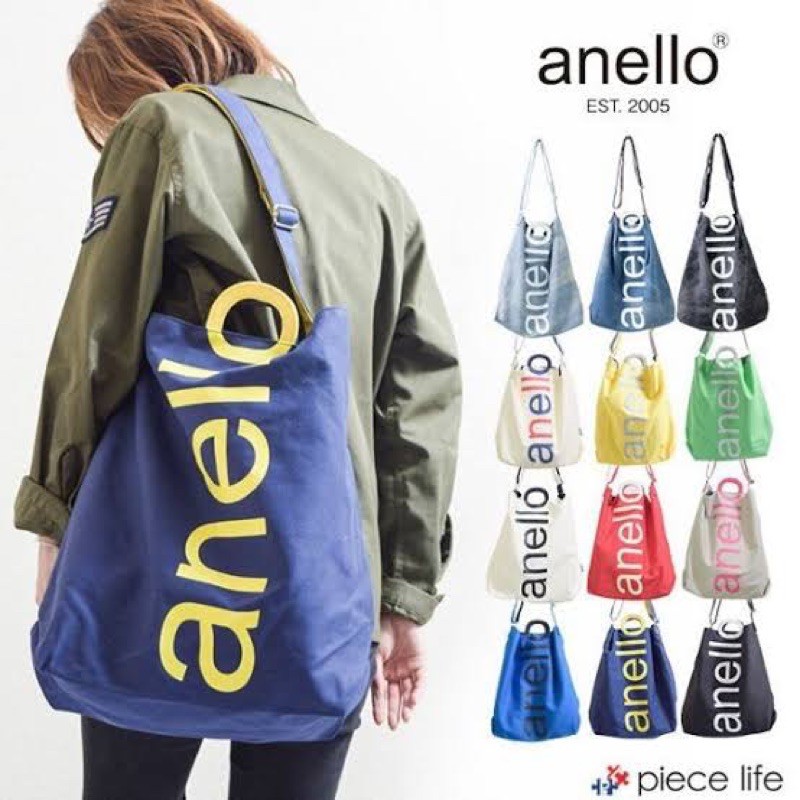 Anello tote two way cotton hotsell